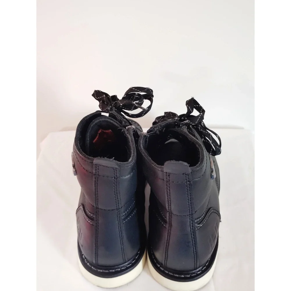 Harley‑Davidson Bremen Black Leather Motorcycle Riding Boots Men 10 Lace Up Goth